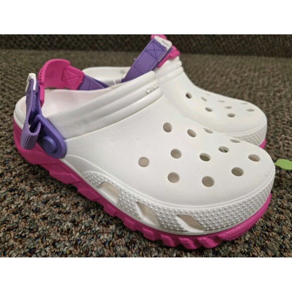 Crocs Duet Max II Clog 'White | Pink Crush' (Kids J6) 208774-6WU - Picture 2 of 8